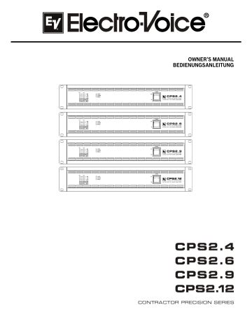 Electro-Voice CPS2.9 Manual pdf manual